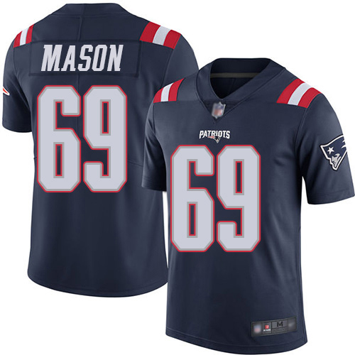 New England Patriots Football #69 Rush Vapor Untouchable Limited Navy Blue Men Shaq Mason NFL Jersey->youth nfl jersey->Youth Jersey